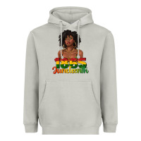 Moon Dust 1865 juneteenth with afro black woman Heavyweight Hoodie - texasbilliewilder