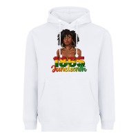 White 1865 juneteenth with afro black woman Heavyweight Hoodie - texasbilliewilder