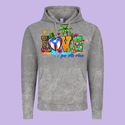 Love Puerto Rico Vintage Hoodie Designed By Adodesignshop