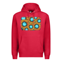 Cardinal sunflower gemstone background Premium Hoodie - JahusDesignShop