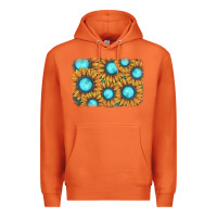 Carrot sunflower gemstone background Premium Hoodie - JahusDesignShop