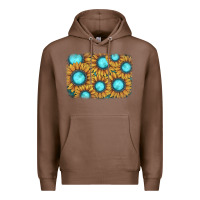 Chestnut sunflower gemstone background Premium Hoodie - JahusDesignShop
