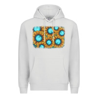 Dove Grey sunflower gemstone background Premium Hoodie - JahusDesignShop