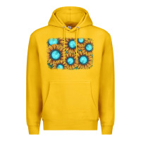 Lemon sunflower gemstone background Premium Hoodie - JahusDesignShop