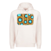 Pale Pink sunflower gemstone background Premium Hoodie - JahusDesignShop
