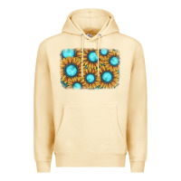 Pina Colada sunflower gemstone background Premium Hoodie - JahusDesignShop