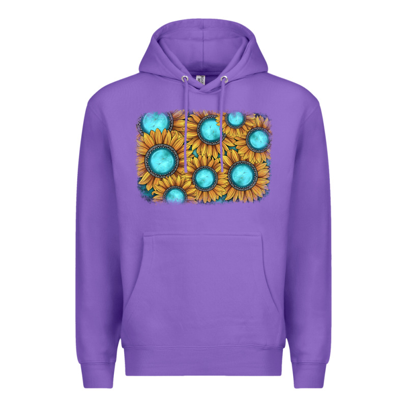 Sunflower Gemstone Background Premium Hoodie by JahusDesignShop | Teevron