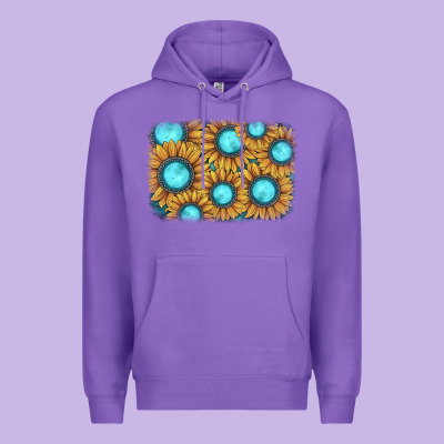 Sunflower Gemstone Background Premium Hoodie Designed By Jahusdesignshop