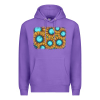 Purple sunflower gemstone background Premium Hoodie - JahusDesignShop