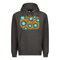 Smoke sunflower gemstone background Premium Hoodie - JahusDesignShop