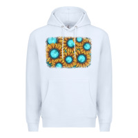 White sunflower gemstone background Premium Hoodie - JahusDesignShop