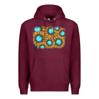 Burgundy sunflower gemstone background Premium Hoodie - JahusDesignShop