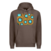 Coffee sunflower gemstone background Premium Hoodie - JahusDesignShop