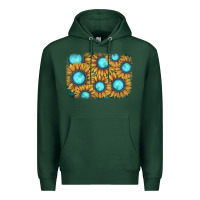 Sports Green sunflower gemstone background Premium Hoodie - JahusDesignShop