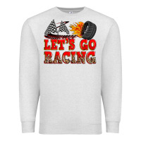 Oatmeal Heather let's go racing Premium Sweatshirt - Zillion Design Studio