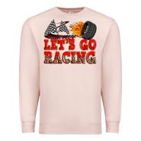 Pale Pink let's go racing Premium Sweatshirt - Zillion Design Studio
