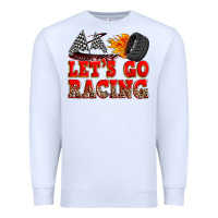 White let's go racing Premium Sweatshirt - Zillion Design Studio