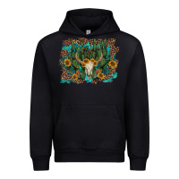 Black leopard bull skull cactus sunflowers Urban Hoodie - AdoDesignShop