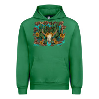 Emerald leopard bull skull cactus sunflowers Urban Hoodie - AdoDesignShop