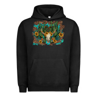 Pigment Black leopard bull skull cactus sunflowers Urban Hoodie - AdoDesignShop