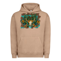 Pigment Burro leopard bull skull cactus sunflowers Urban Hoodie - AdoDesignShop