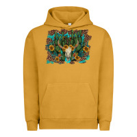Pigment Peanut Butter leopard bull skull cactus sunflowers Urban Hoodie - AdoDesignShop