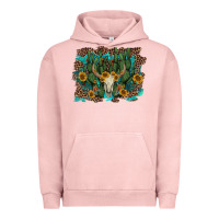 Pigment Salmon leopard bull skull cactus sunflowers Urban Hoodie - AdoDesignShop