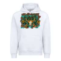 White leopard bull skull cactus sunflowers Urban Hoodie - AdoDesignShop