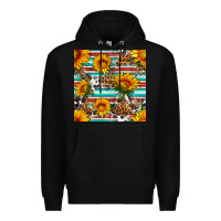 Black serape leopard seamless pattern Premium Hoodie - BundleAndBundleShop