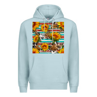 Blue Mist serape leopard seamless pattern Premium Hoodie - BundleAndBundleShop