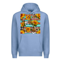 Colony Blue serape leopard seamless pattern Premium Hoodie - BundleAndBundleShop