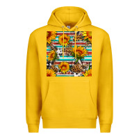 Lemon serape leopard seamless pattern Premium Hoodie - BundleAndBundleShop