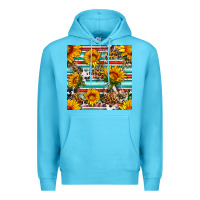 Ocean Blue serape leopard seamless pattern Premium Hoodie - BundleAndBundleShop