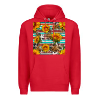 Red serape leopard seamless pattern Premium Hoodie - BundleAndBundleShop