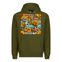 Army Green serape leopard seamless pattern Premium Hoodie - BundleAndBundleShop