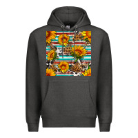 Charcoal Heather serape leopard seamless pattern Premium Hoodie - BundleAndBundleShop