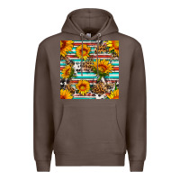 Coffee serape leopard seamless pattern Premium Hoodie - BundleAndBundleShop