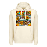 Sandshell serape leopard seamless pattern Premium Hoodie - BundleAndBundleShop