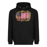 Black america leopard glitter flag Heavyweight Hoodie - Zillion Design Studio