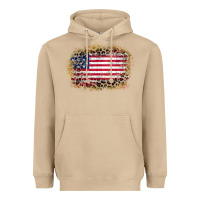 Mushroom america leopard glitter flag Heavyweight Hoodie - Zillion Design Studio