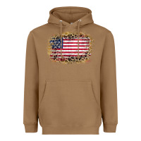 Toasted Coconut america leopard glitter flag Heavyweight Hoodie - Zillion Design Studio
