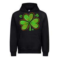 Black st patricks day shamrock with glitter Urban Hoodie - Artiststas