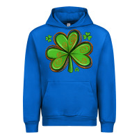 Cobalt st patricks day shamrock with glitter Urban Hoodie - Artiststas
