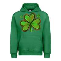 Emerald st patricks day shamrock with glitter Urban Hoodie - Artiststas