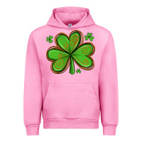 Fuchsia Pink st patricks day shamrock with glitter Urban Hoodie - Artiststas