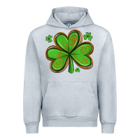 Heather Grey st patricks day shamrock with glitter Urban Hoodie - Artiststas
