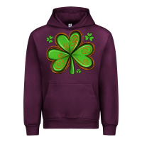 Mauve Wine st patricks day shamrock with glitter Urban Hoodie - Artiststas