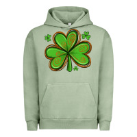 Pigment Oil Green st patricks day shamrock with glitter Urban Hoodie - Artiststas