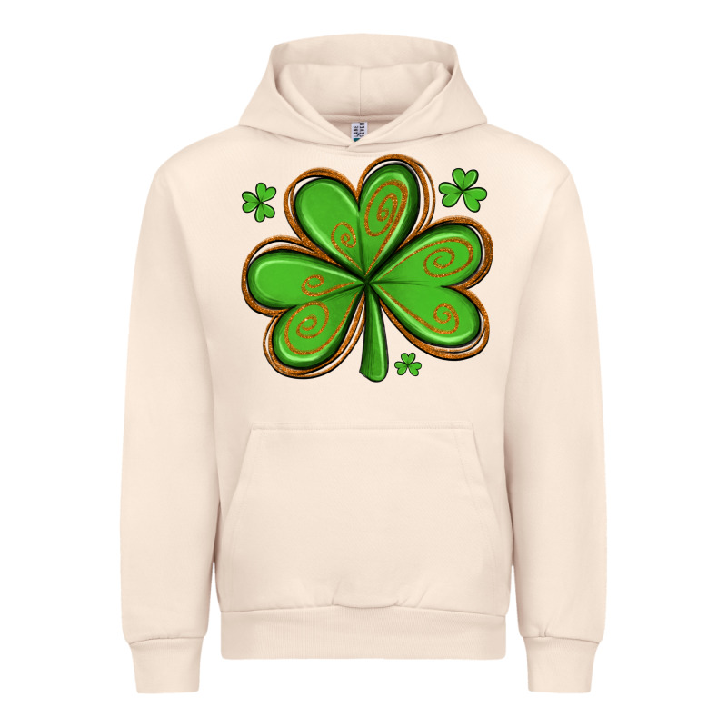 St Patricks Day Shamrock With Glitter Urban Hoodie by Artiststas | Teevron