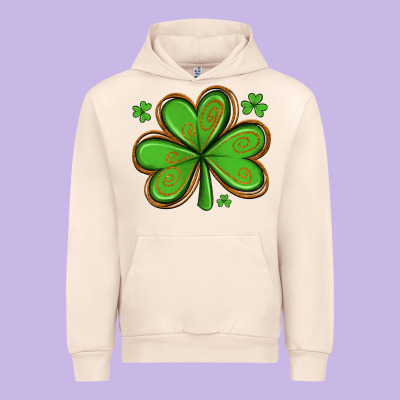 St Patricks Day Shamrock With Glitter Urban Hoodie Designed By Artiststas